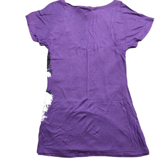 Richmond Purple Graphic Print Glitter Tee Shirt Sz 42 NWT - Picture 8 of 13